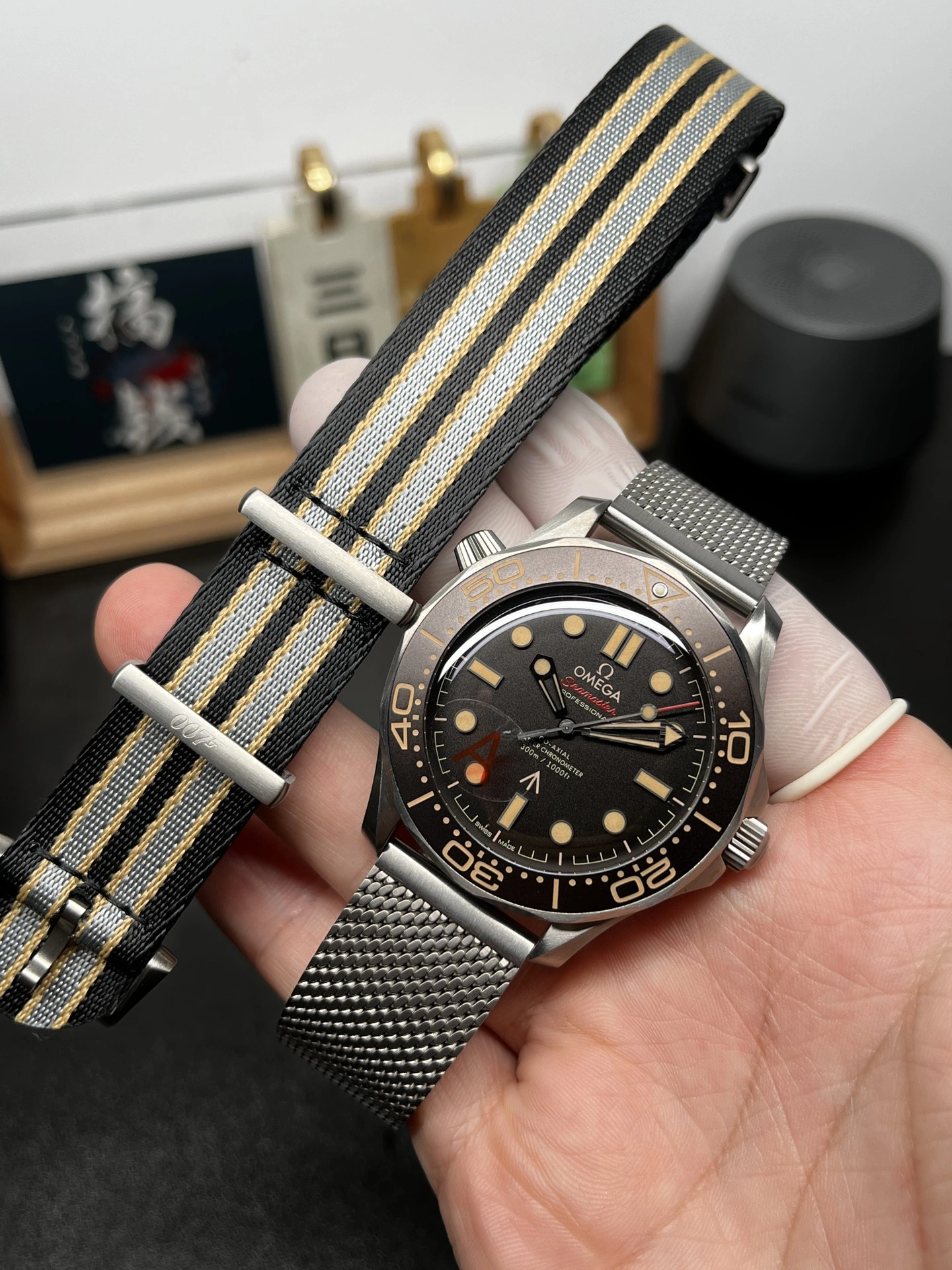 Thermal CBD Factory Omega Seamaster Diver 300M 42mm 007 Edition “No Time To Die” Titanium Mesh (210.90.42.20.01.001) 1:1 Super Clone – DD8806 Movement 221